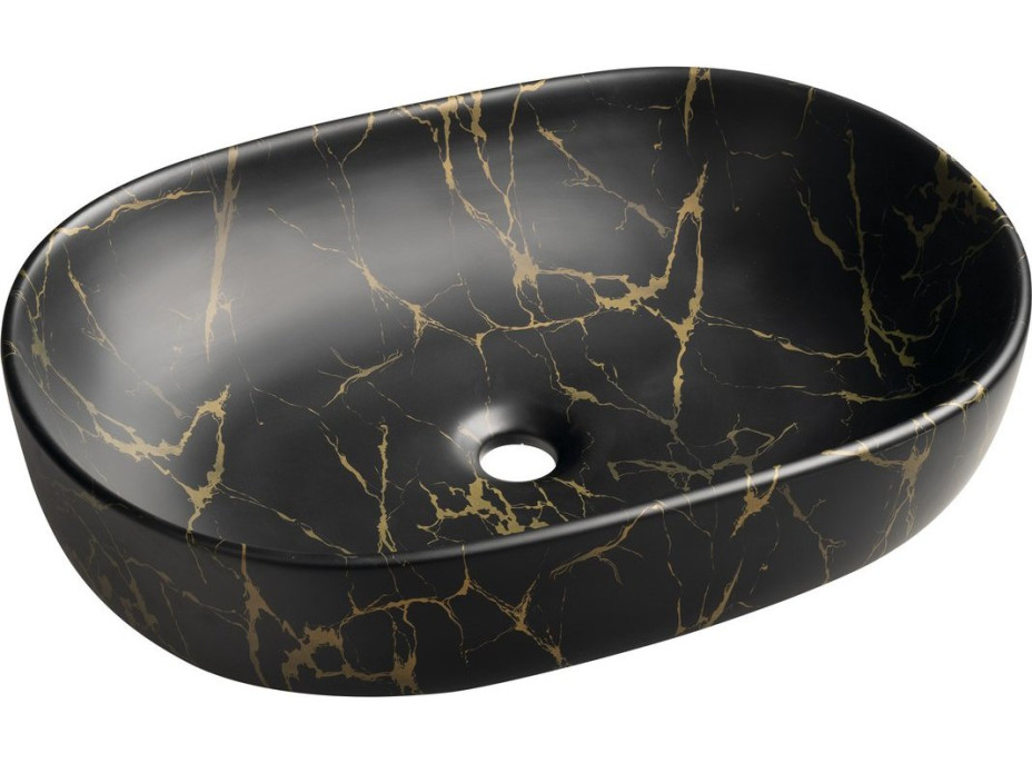 Sapho CALEO keramické umyvadlo na desku, 60x42cm, portoro mramor CA590PT