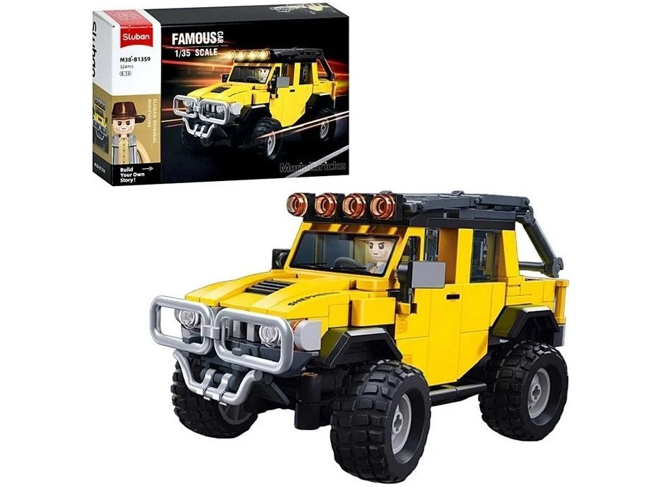 Sluban Model Bricks M38-B1359 Off-Road Wrangler v měřítku 1:35
