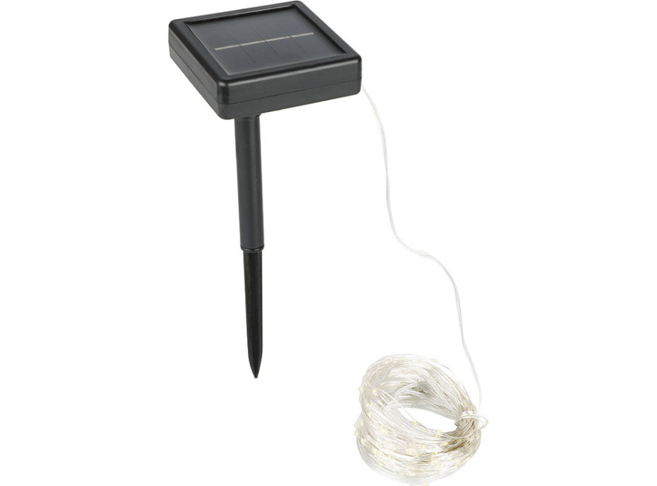 Solight LED solární řetěz, 200LED, 22m, teplá bílá