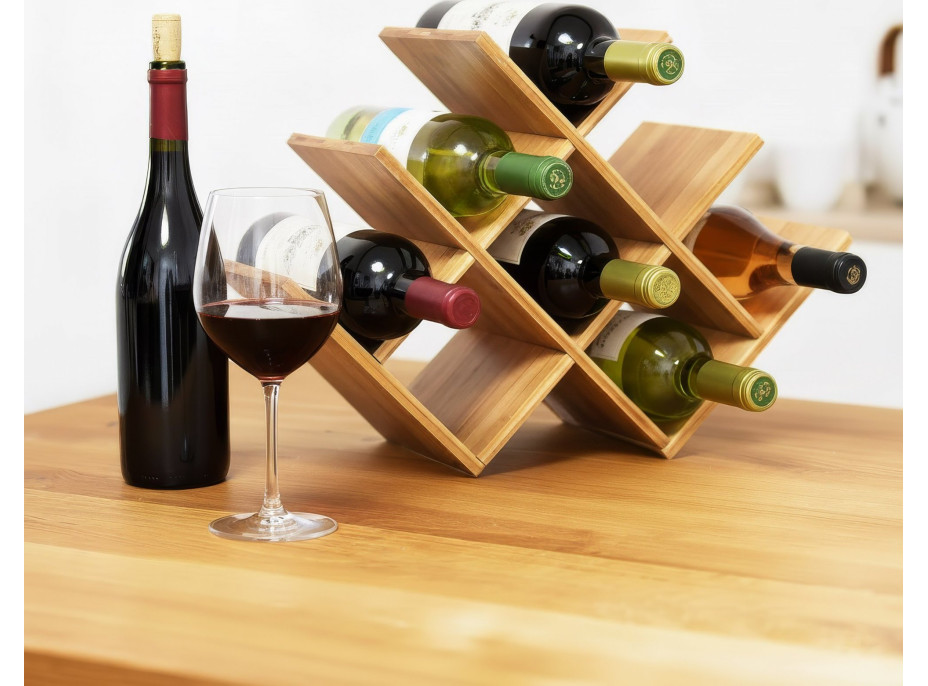 Stojan na víno SOLARIS - přírodní