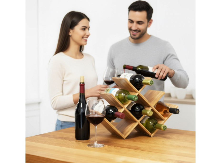 Stojan na víno SOLARIS - přírodní