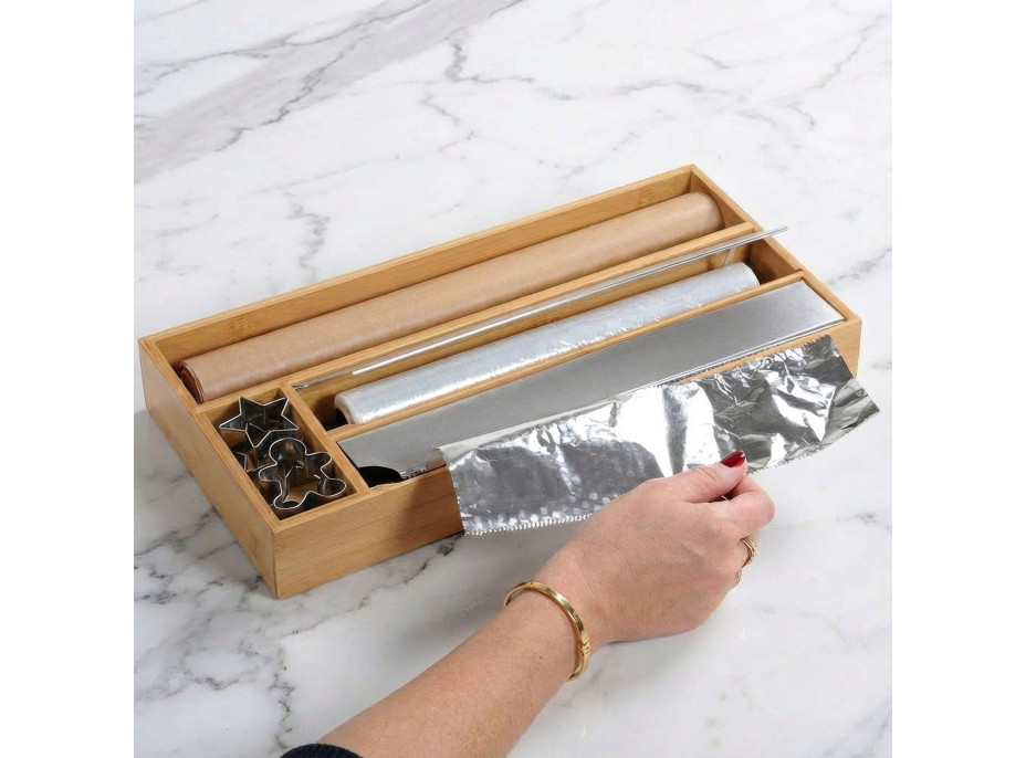 Bambusový zásobník na kuchyňské folie BORDE