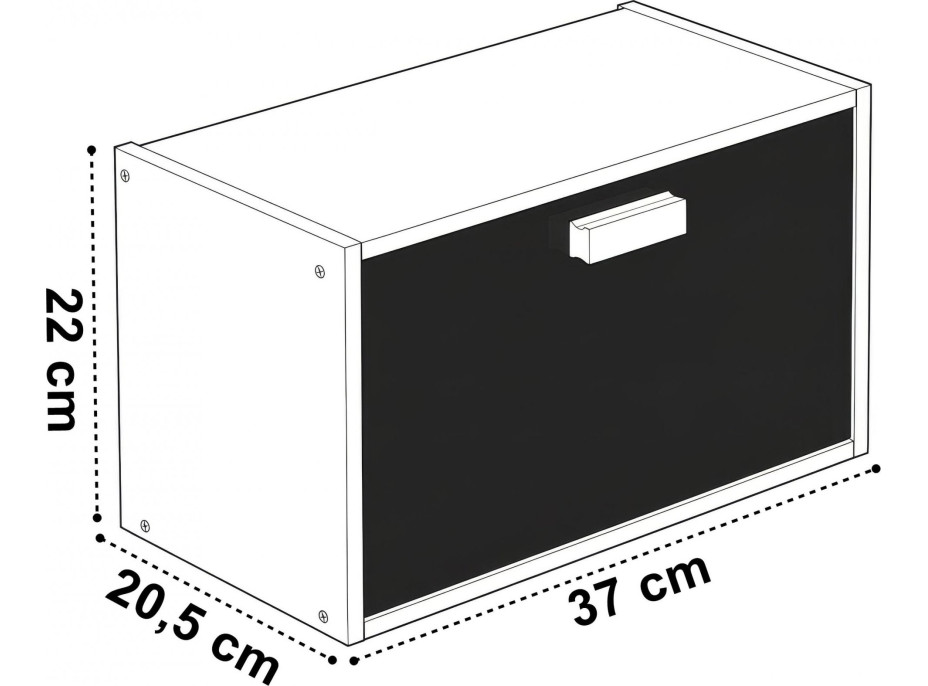 Bambusový chlebník CHARLES - přírodní/černý