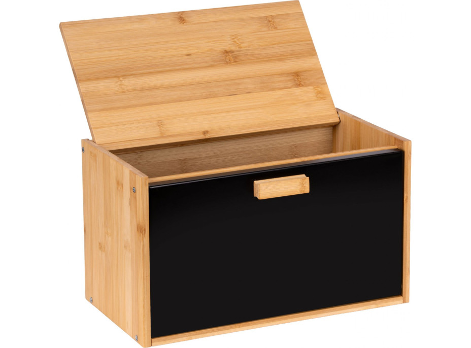 Bambusový chlebník CHARLES - přírodní/černý