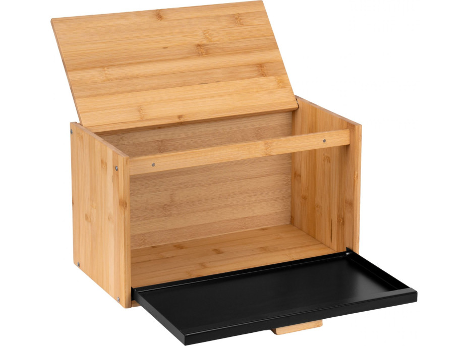 Bambusový chlebník CHARLES - přírodní/černý