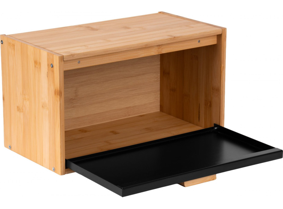 Bambusový chlebník CHARLES - přírodní/černý