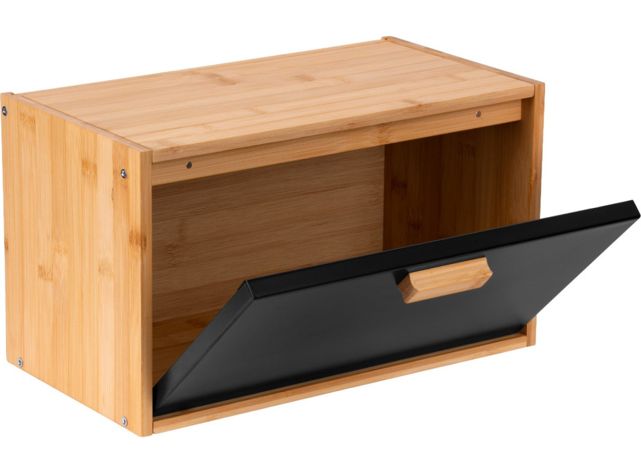 Bambusový chlebník CHARLES - přírodní/černý