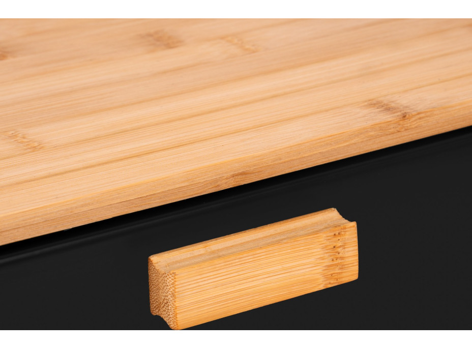 Bambusový chlebník CHARLES - přírodní/černý