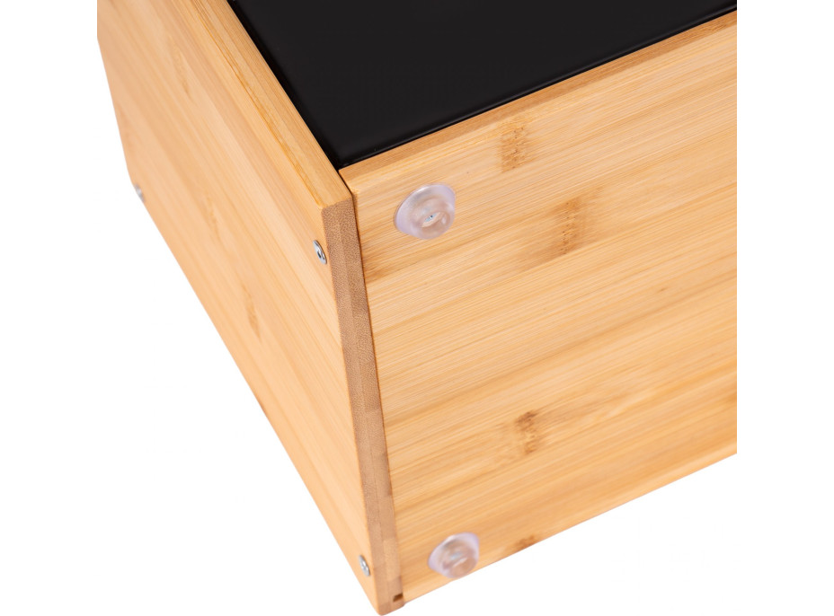 Bambusový chlebník CHARLES - přírodní/černý