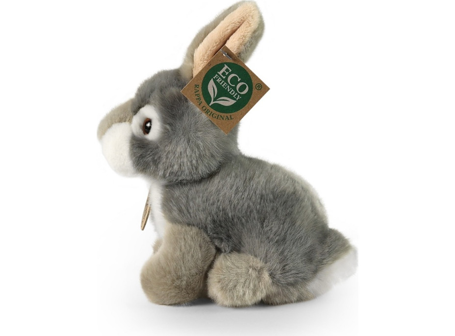 Rappa Plyšový králík šedý sedící 16 cm ECO-FRIENDLY