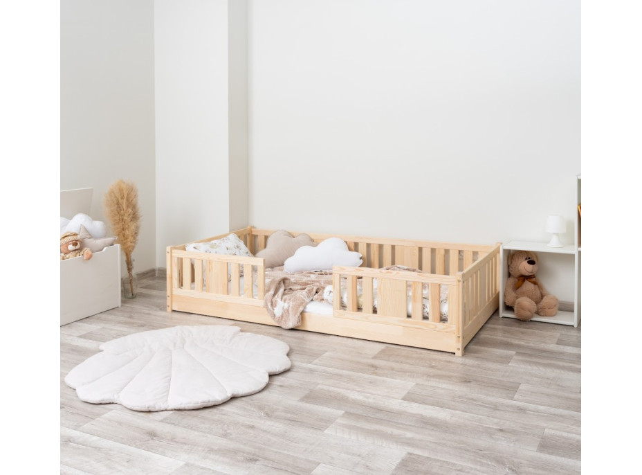 Dětská Montessori postel z masivu borovice NIKO - 200x90 cm