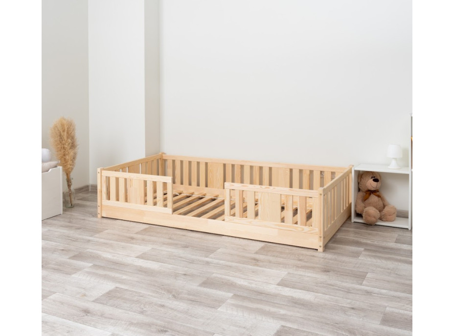 Dětská Montessori postel z masivu borovice NIKO - 200x90 cm