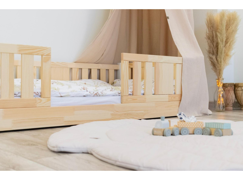 Dětská Montessori postel z masivu borovice NIKO - 160x80 cm