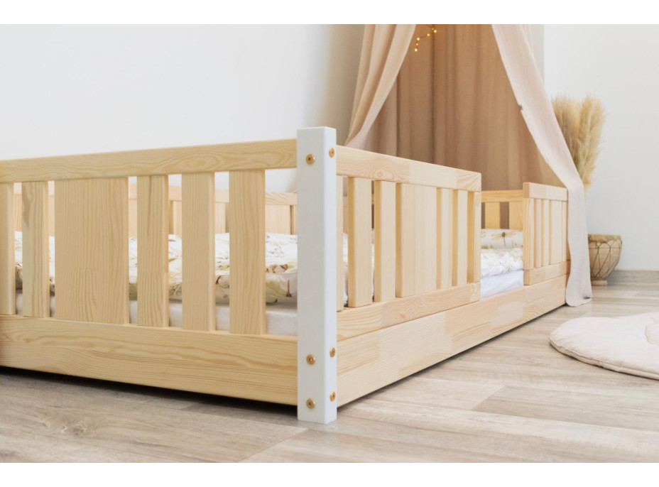 Dětská Montessori postel z masivu borovice NIKO - 160x80 cm