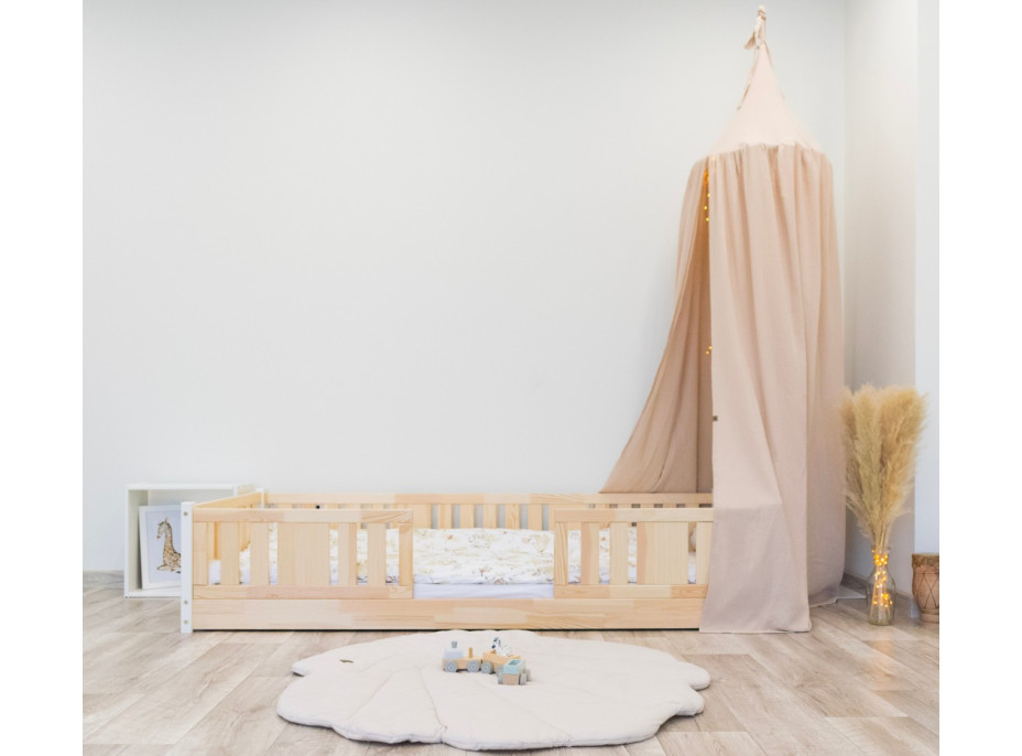 Dětská Montessori postel z masivu borovice NIKO - 160x80 cm
