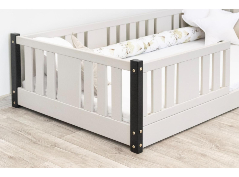 Dětská Montessori postel z masivu borovice NIKO - 160x80 cm