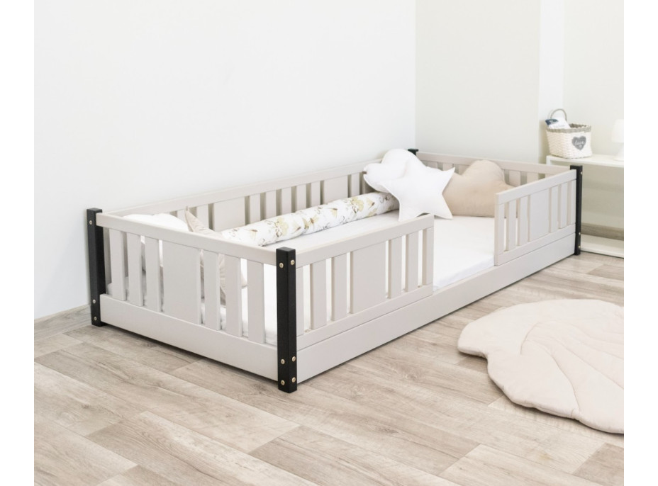 Dětská Montessori postel z masivu borovice NIKO - 200x90 cm