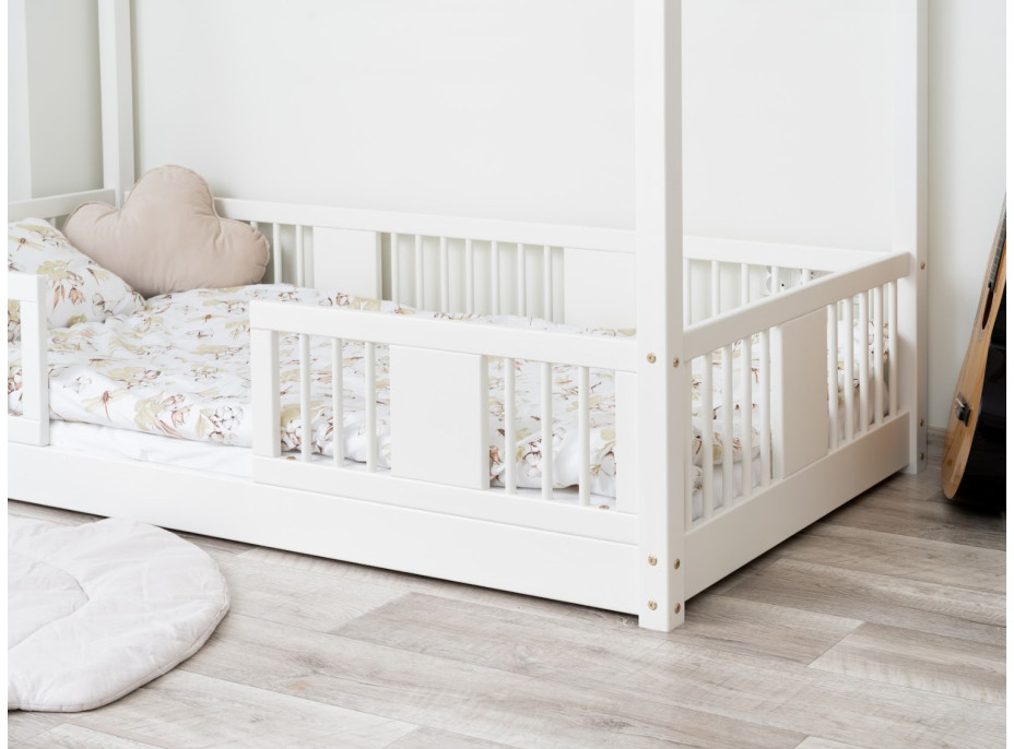 Dětská domečková Montessori postel z masivu borovice LUNA L - 190x90 cm