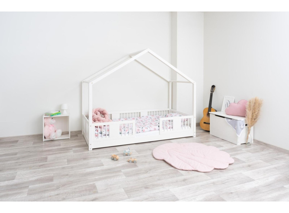 Dětská domečková Montessori postel z masivu borovice LUNA S - 180x80 cm