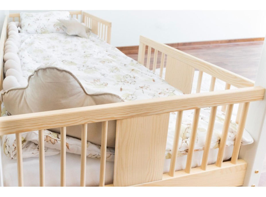 Dětská domečková Montessori postel z masivu borovice LUNA S - 190x90 cm