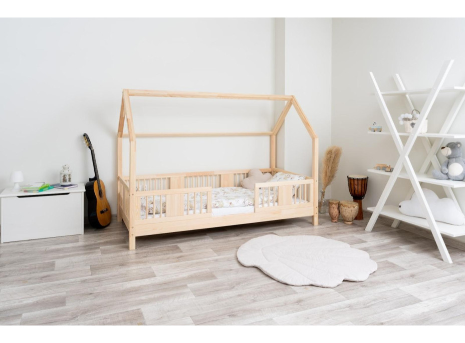 Dětská domečková postel z masivu borovice LUNA L 10 - 160x80 cm