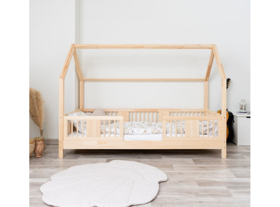 Dětská domečková postel z masivu borovice LUNA L 10 - 160x80 cm