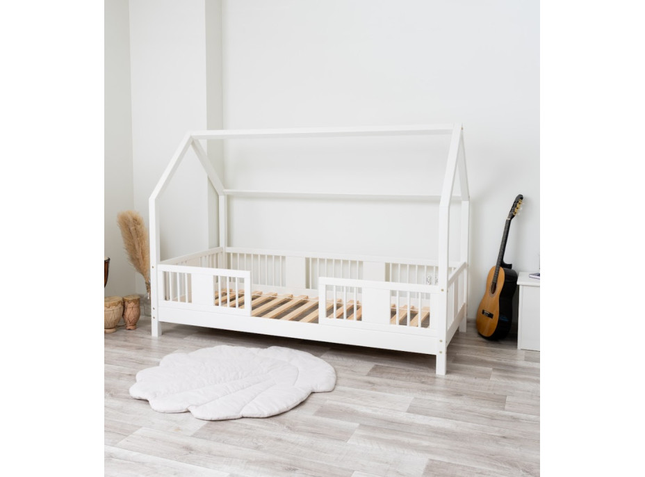 Dětská domečková postel z masivu borovice LUNA L 10 - 180x80 cm