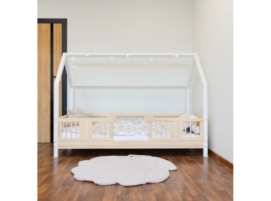 Dětská domečková postel z masivu borovice LUNA L 10 - 190x90 cm