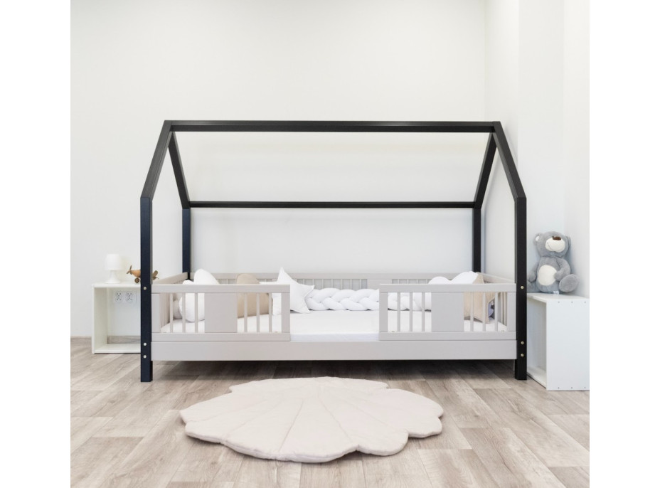 Dětská domečková postel z masivu borovice LUNA L 10 - 160x80 cm