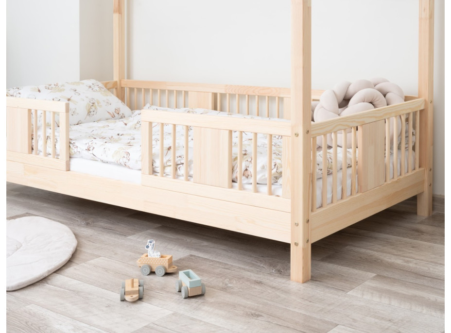 Dětská domečková postel z masivu borovice LUNA S 10 - 190x90 cm