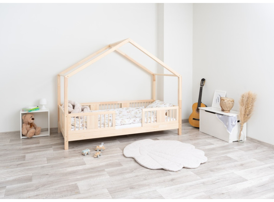 Dětská domečková postel z masivu borovice LUNA S 10 - 180x80 cm