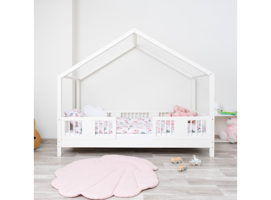 Dětská domečková postel z masivu borovice LUNA S 10 - 200x90 cm