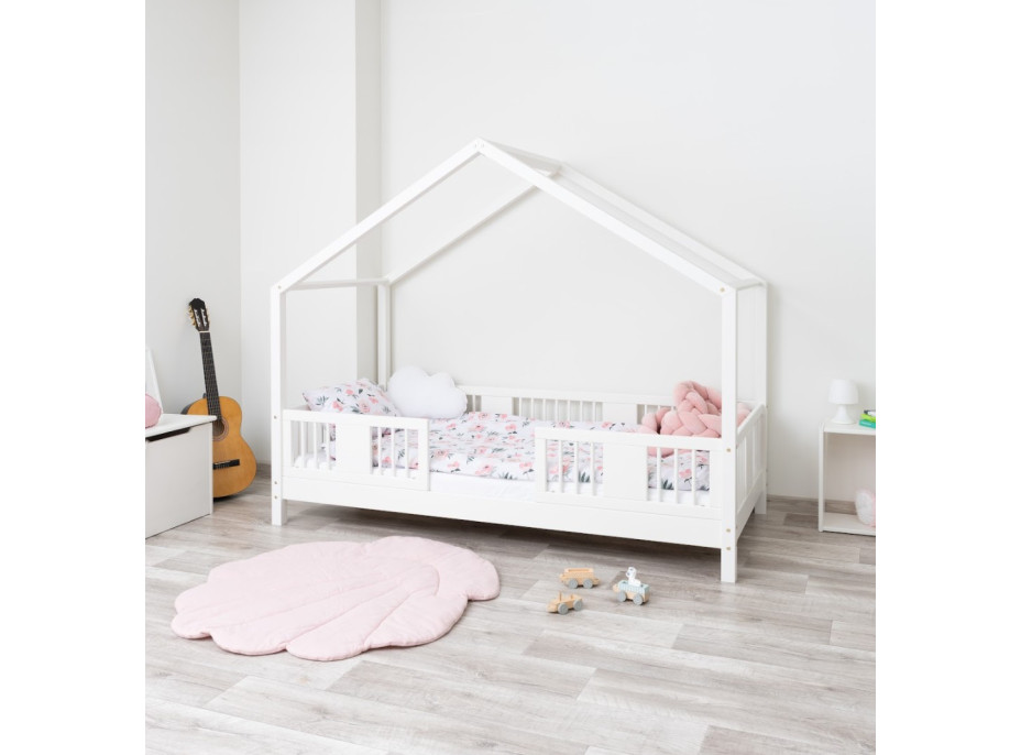 Dětská domečková postel z masivu borovice LUNA S 10 - 200x90 cm