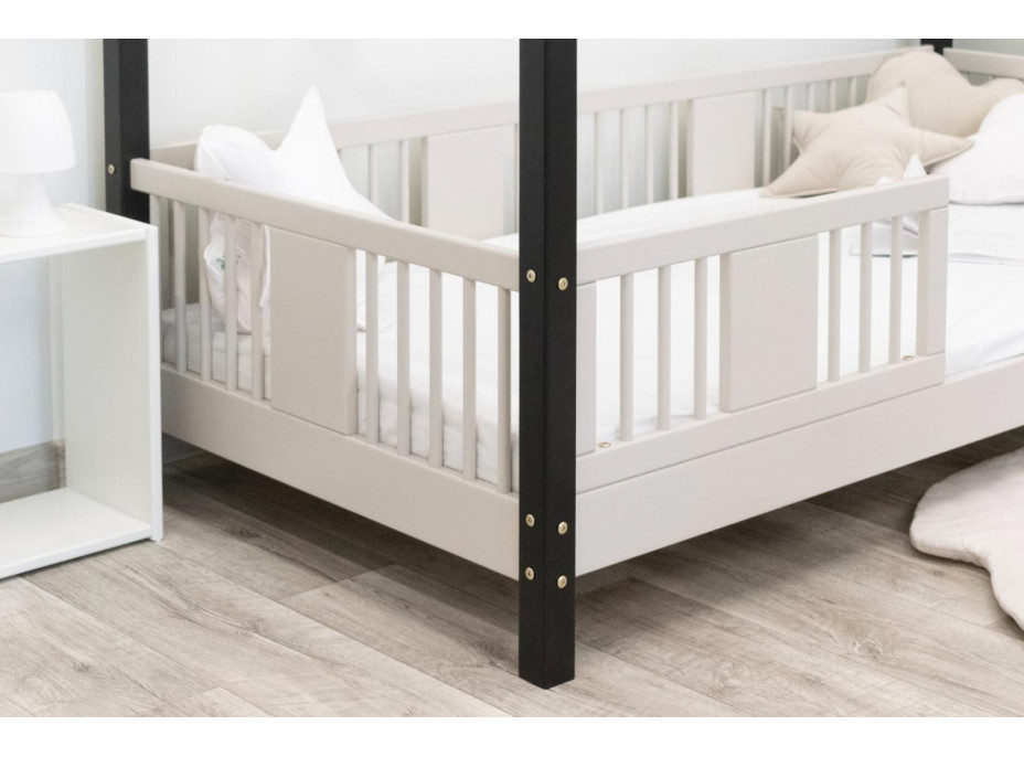 Dětská domečková postel z masivu borovice LUNA S 10 - 190x90 cm