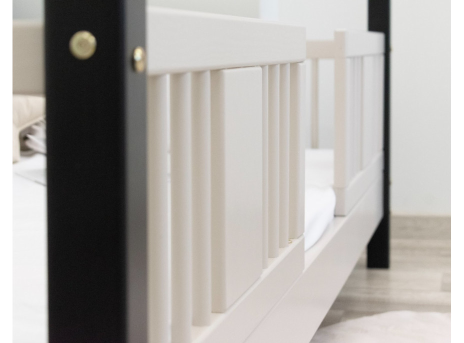 Dětská domečková postel z masivu borovice LUNA S 10 - 200x90 cm