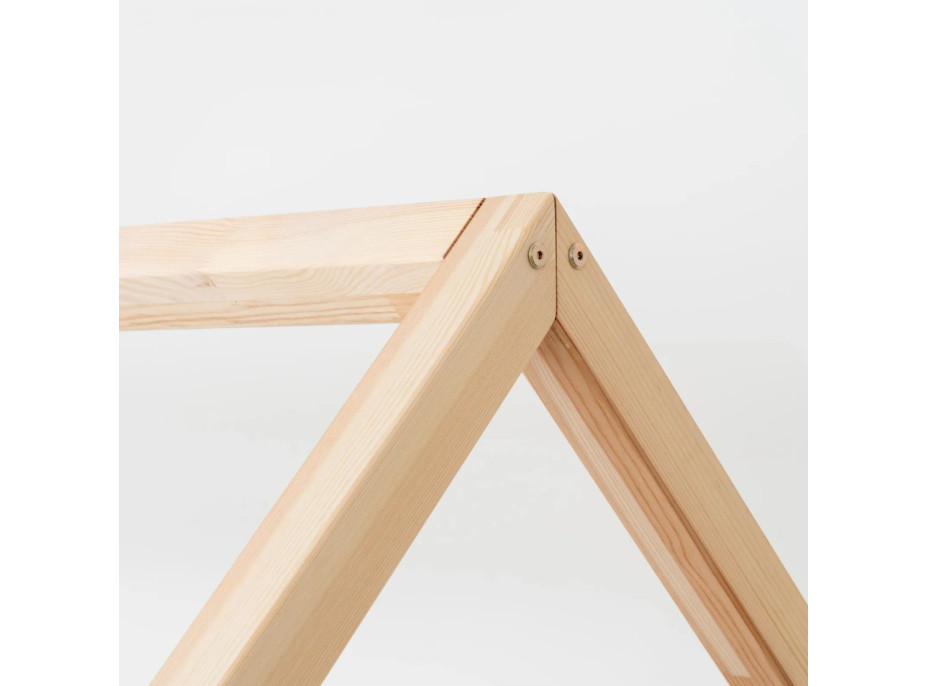 Dětská domečková Montessori postel z masivu borovice LUNA L - 190x90 cm