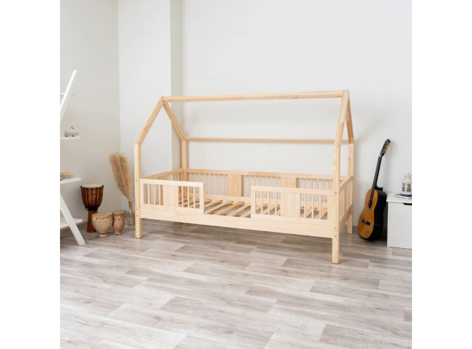 Dětská domečková postel z masivu borovice LUNA L 20 - 190x90 cm