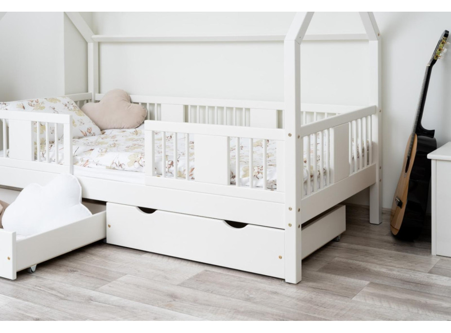 Dětská domečková postel z masivu borovice LUNA L 20 - 200x90 cm