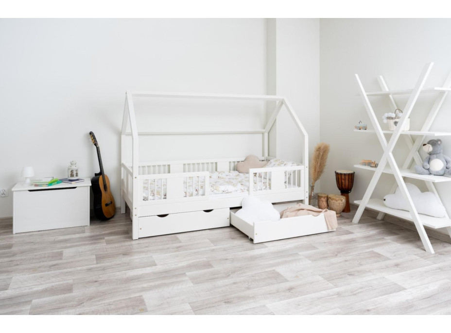 Dětská domečková postel z masivu borovice LUNA L 20 - 180x80 cm