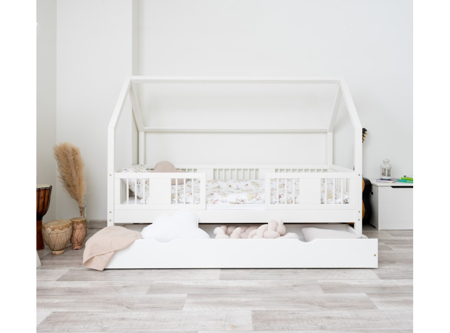 Dětská domečková postel z masivu borovice LUNA L 20 - 200x90 cm