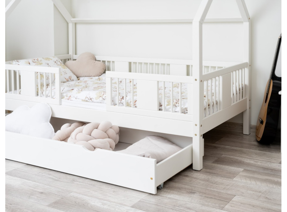 Dětská domečková postel z masivu borovice LUNA L 20 - 180x80 cm