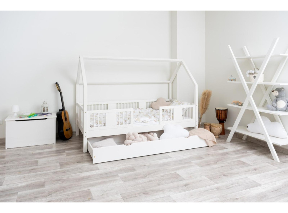 Dětská domečková postel z masivu borovice LUNA L 20 - 160x80 cm