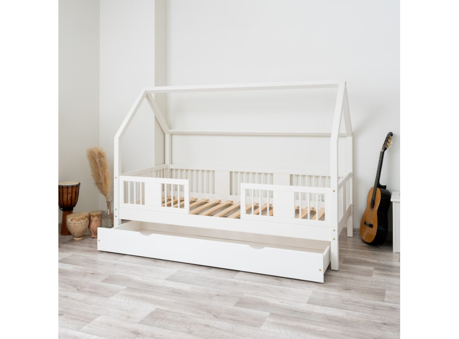 Dětská domečková postel z masivu borovice LUNA L 20 - 200x90 cm