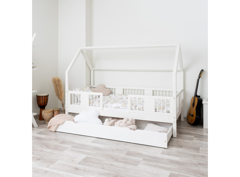 Dětská domečková postel z masivu borovice LUNA L 20 - 160x80 cm