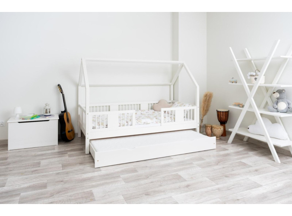 Dětská domečková postel z masivu borovice LUNA L 20 - 160x80 cm