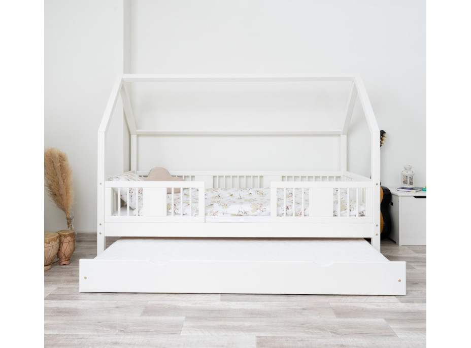 Dětská domečková postel z masivu borovice LUNA L 20 - 200x90 cm