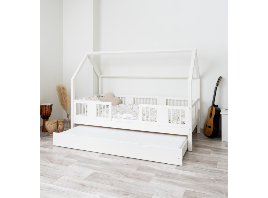 Dětská domečková postel z masivu borovice LUNA L 20 - 160x80 cm