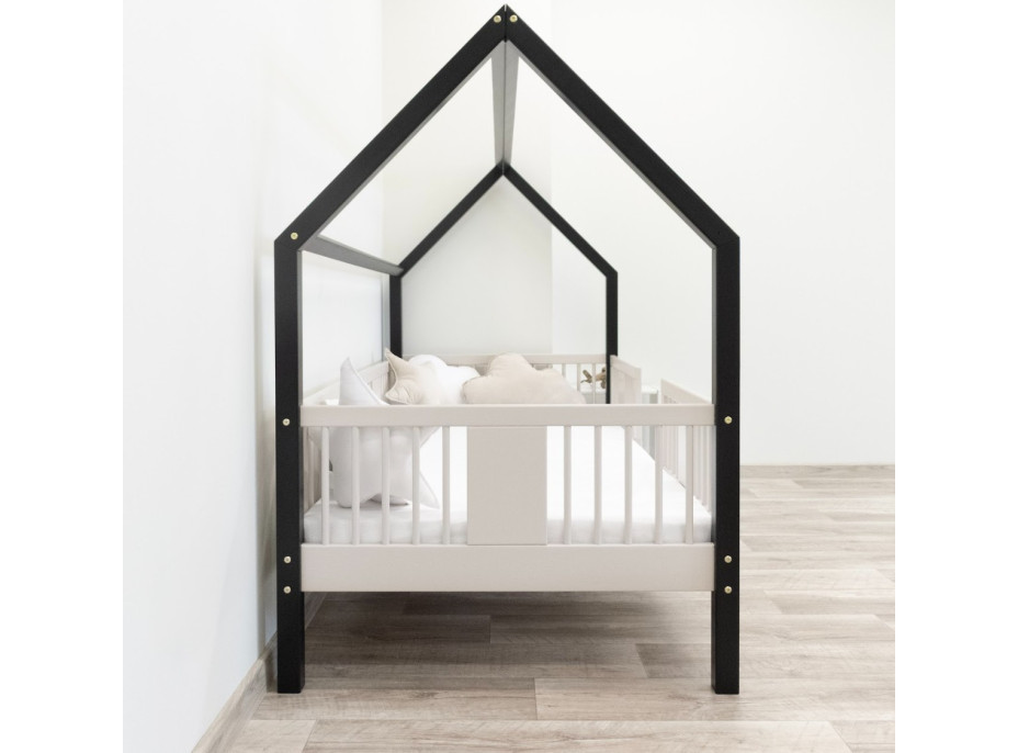 Dětská domečková postel z masivu borovice LUNA L 20 - 200x90 cm