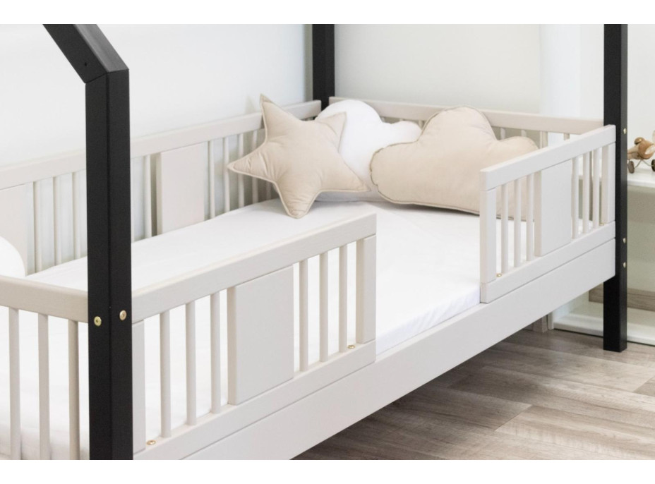 Dětská domečková postel z masivu borovice LUNA L 20 - 180x80 cm