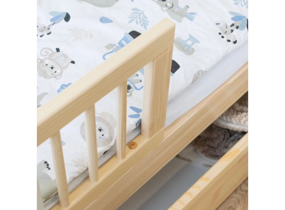 Dětská domečková postel z masivu borovice LUNA L 20 - 200x90 cm